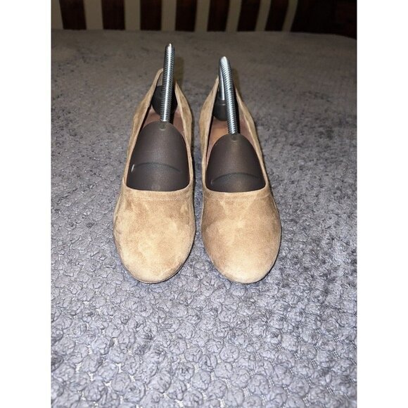 JEFFREY CAMPBELL Low Block Heel Suede Leather Round Toe Shoe Pumps Sz 8.5 - Picture 2 of 12